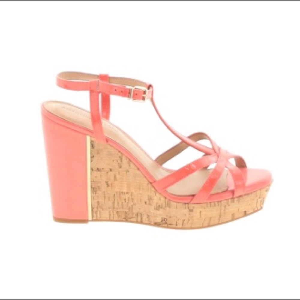 Antonio Melani Coral Cork Wedges Size 8.5